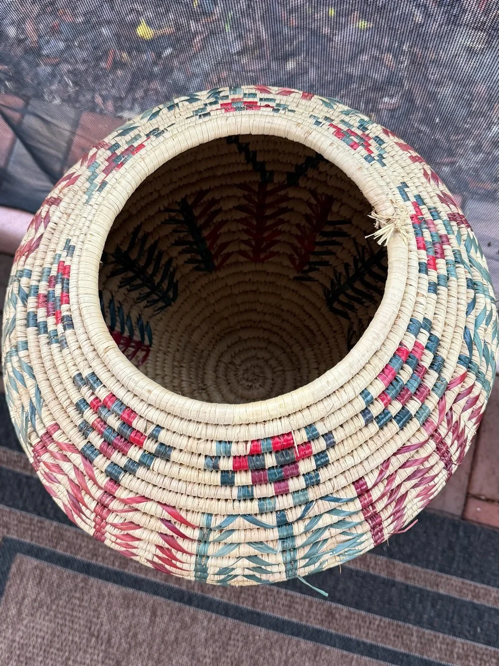 Vintage~ Native American Yupik Alaskan Basket - Hand Woven 19